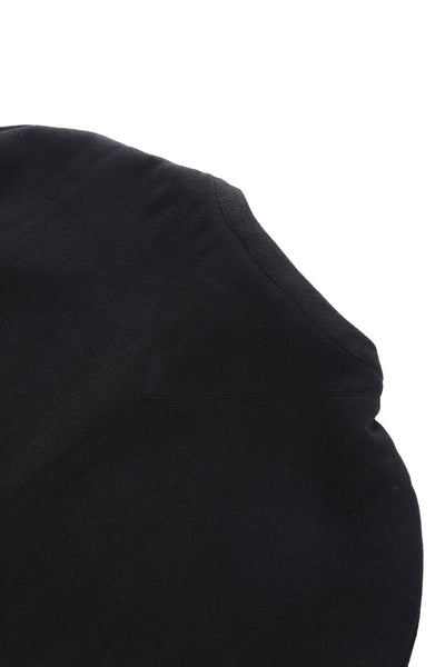 Close up view of Black Cape Jacket