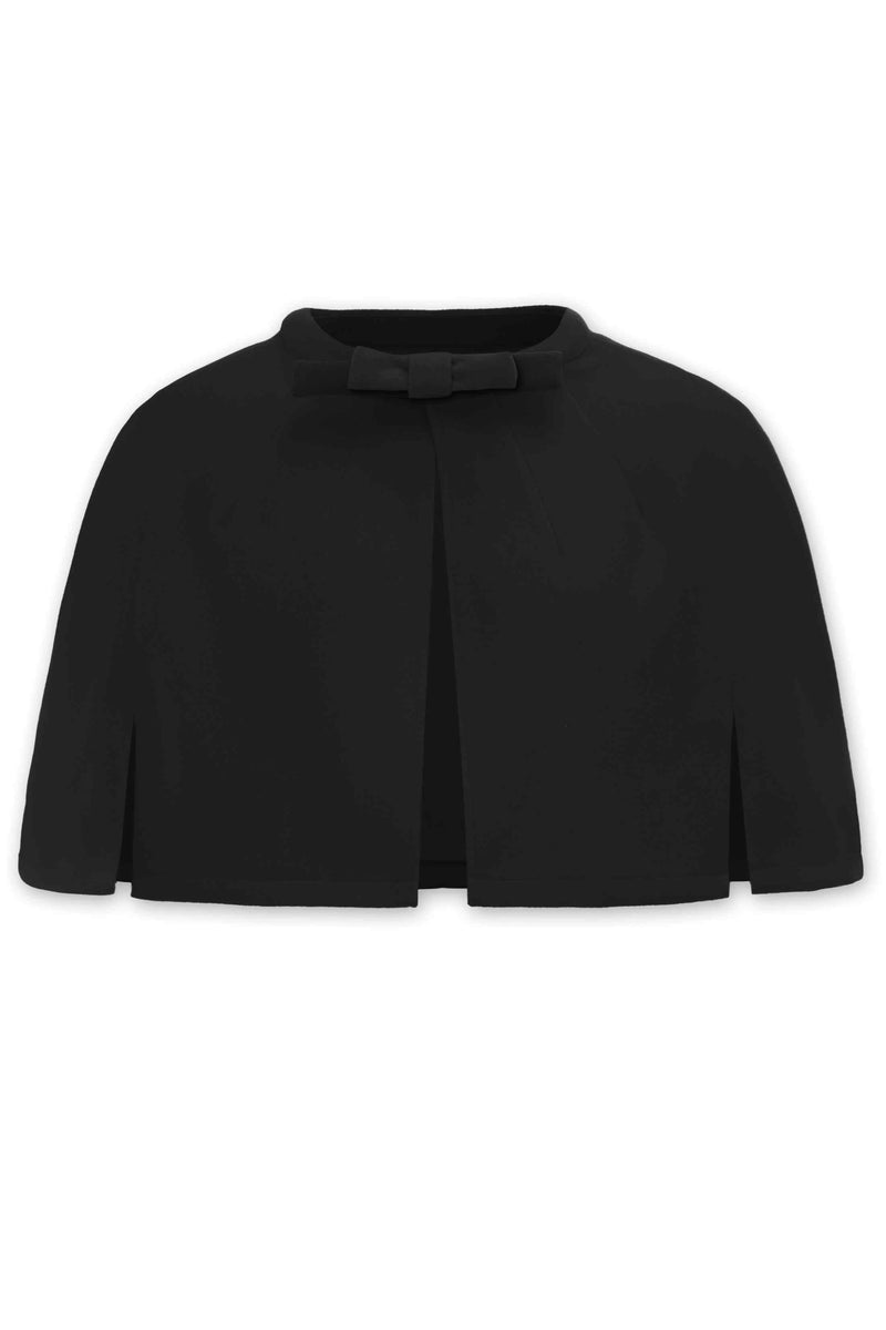 Front view of Black Cape Jacket