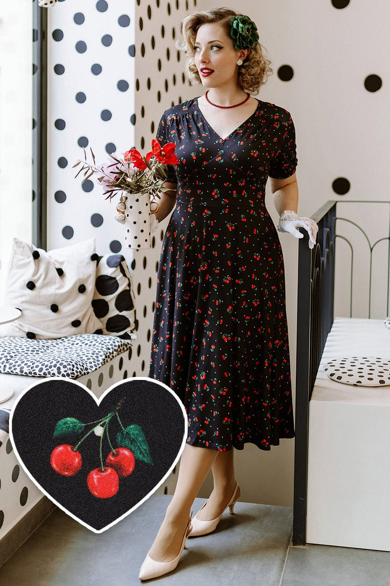 Julia Black Cherry Wrap Dress Julia Black Cherry Wrap Dress