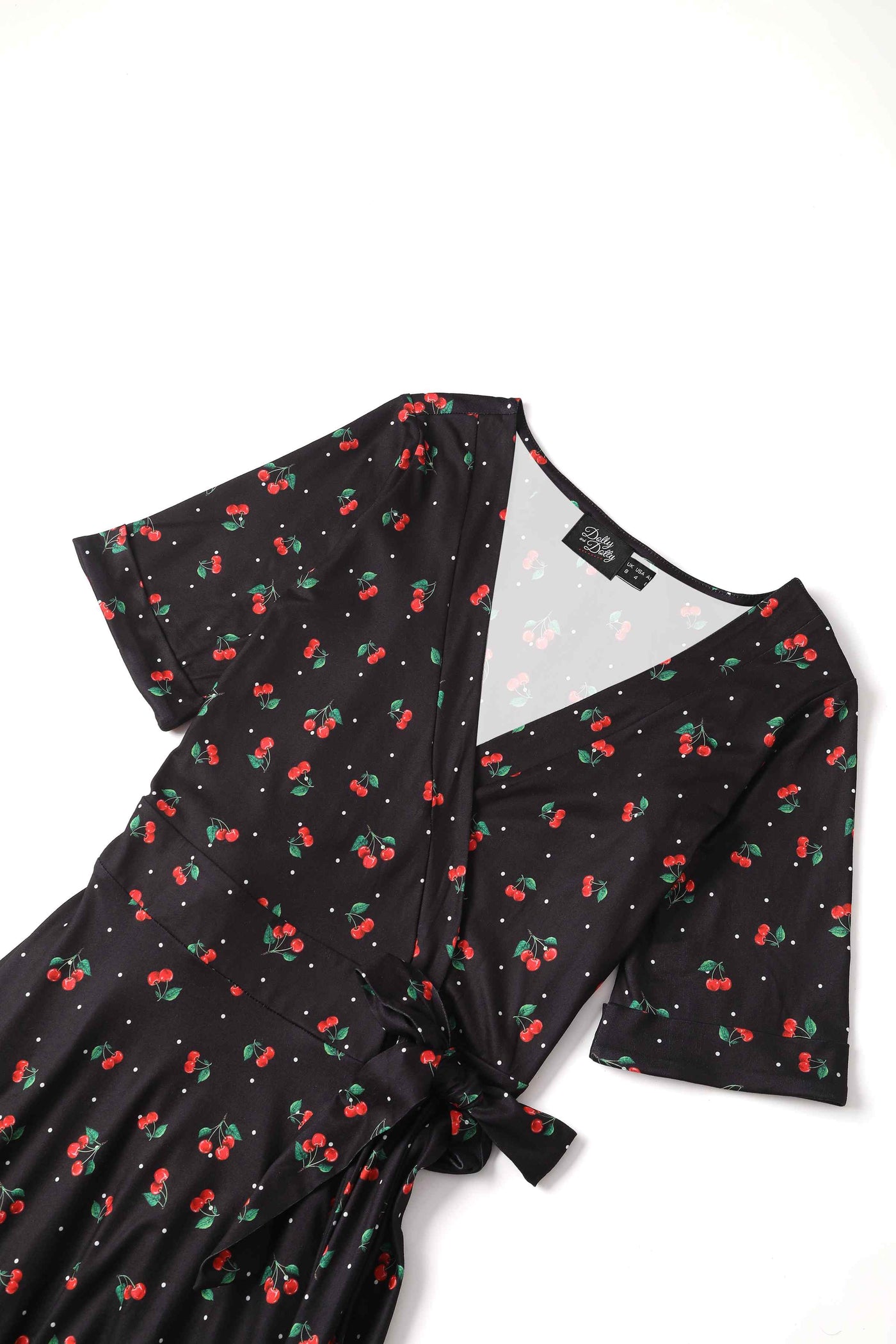 Matilda Retro Black Cherry Wrap Dress