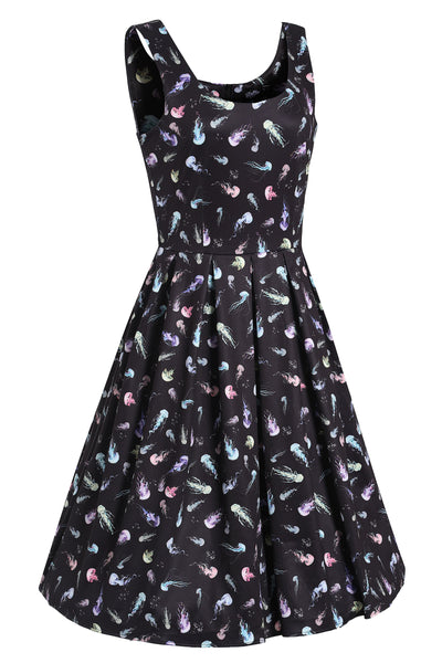  Black Jellyfish Swing Dress