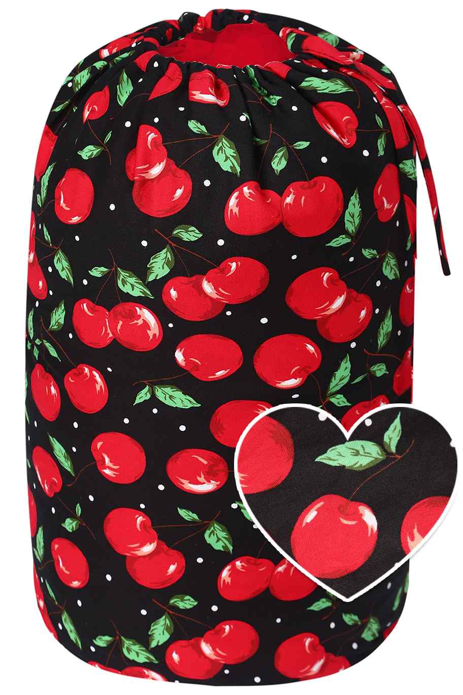 Black Red Cherry Petticoat Bag For 2 Petticoats with cutout
