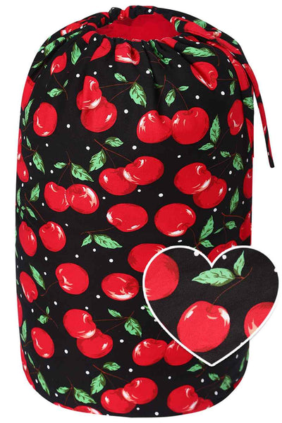 Black Red Cherry Petticoat Bag For 2 Petticoats with cutout