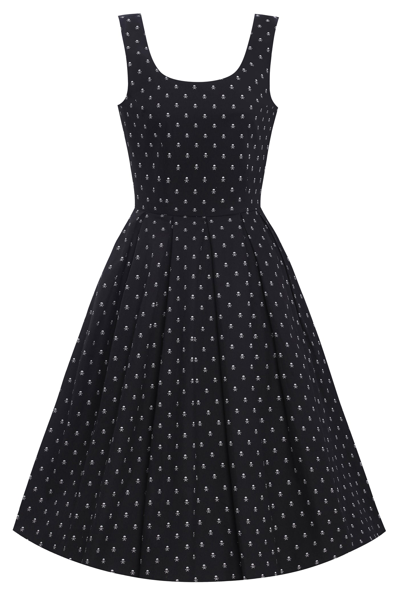 Black Skull Swing Dress