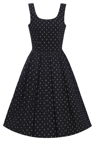 Black Skull Swing Dress