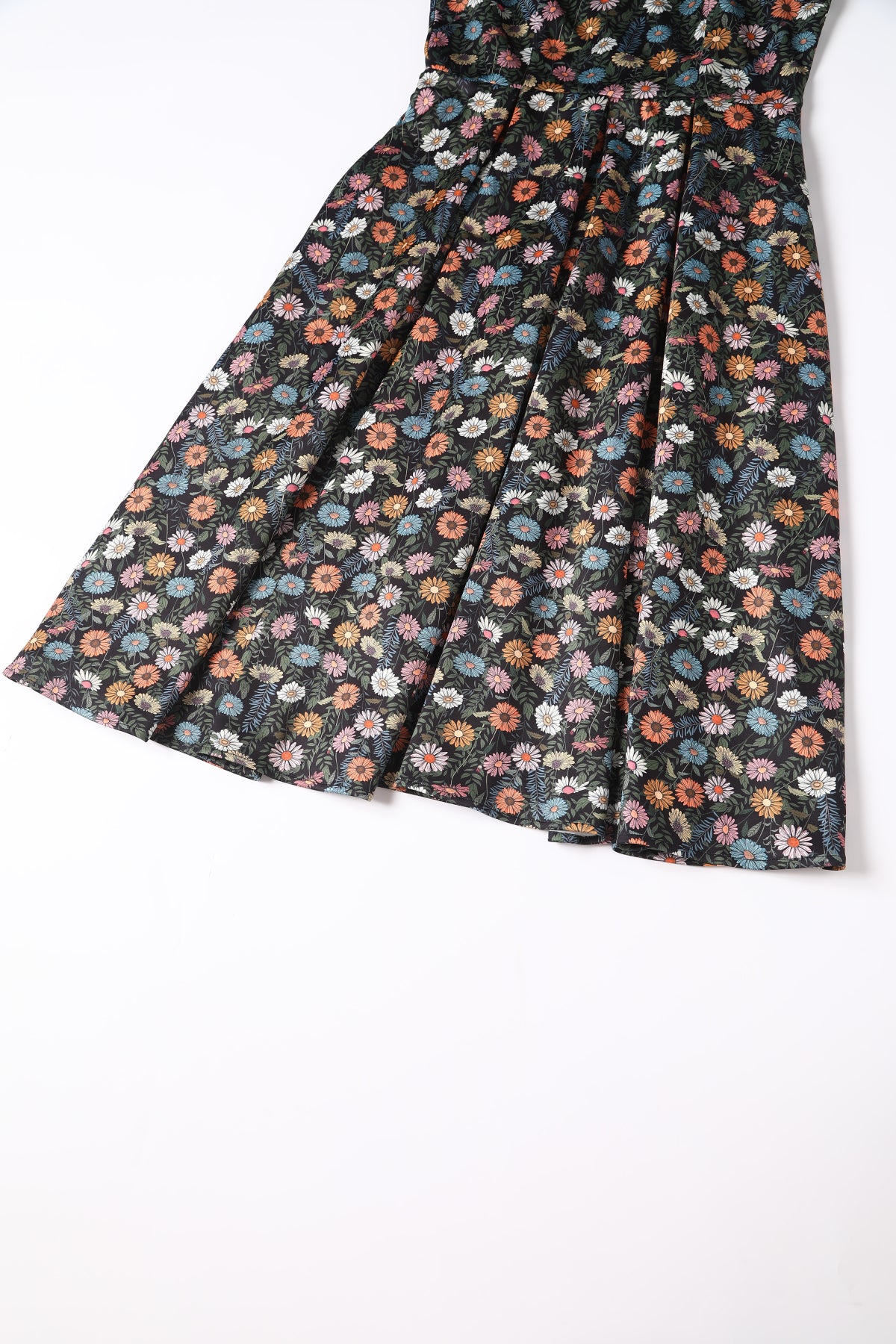Close up view of Black Wildflower Off Shoulder Dress