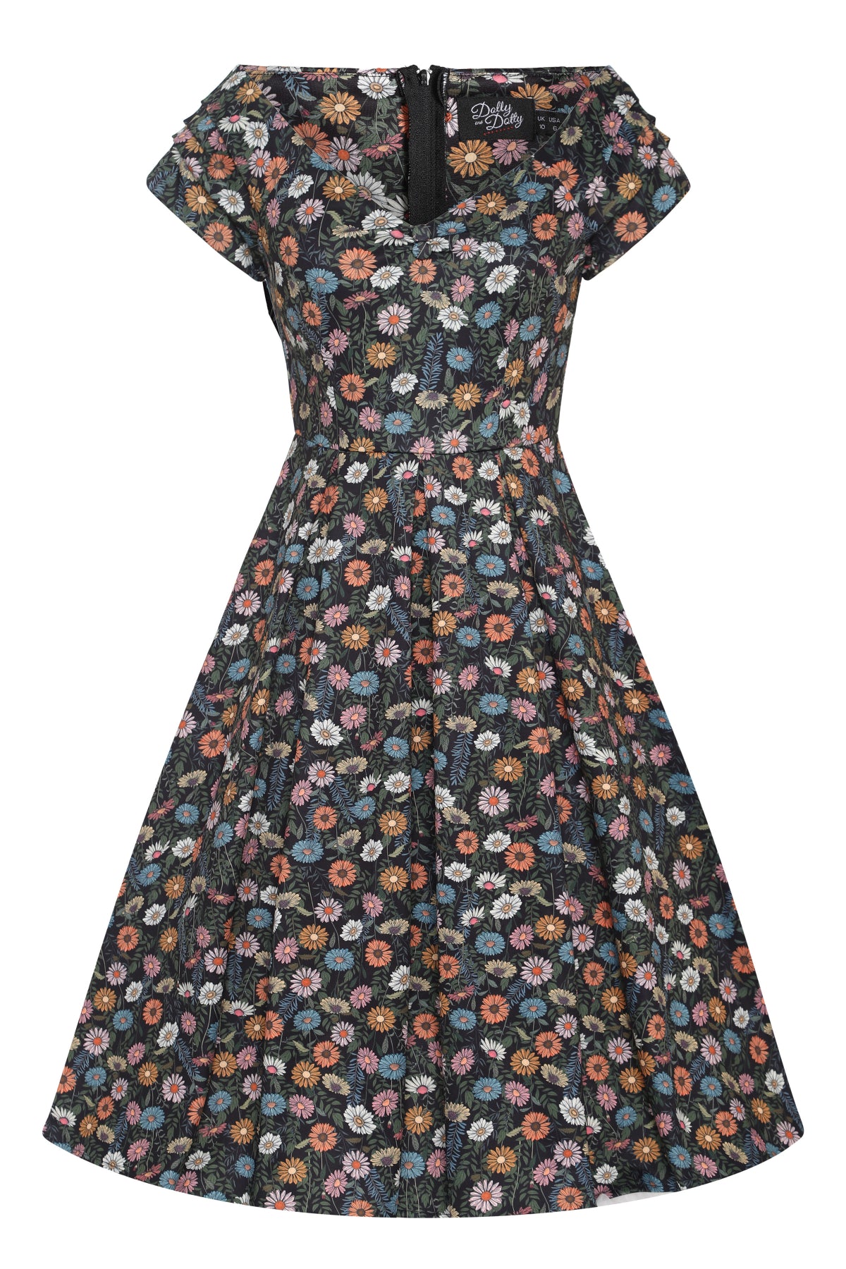 A lady wearing a Black Wildflower Off Shoulder Dress
