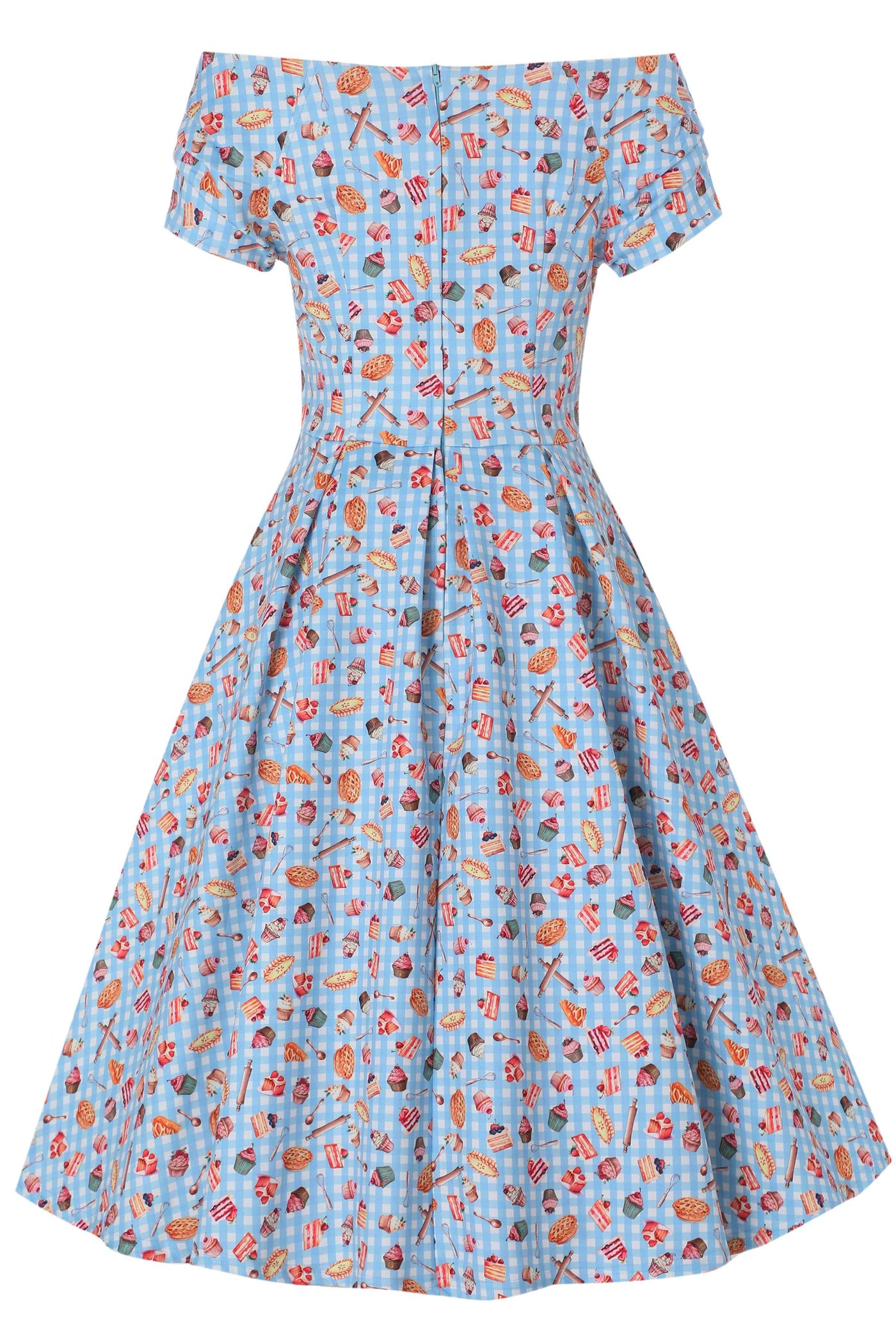 Back view of Close up view of Blue Sea Turtle Wrap Dress