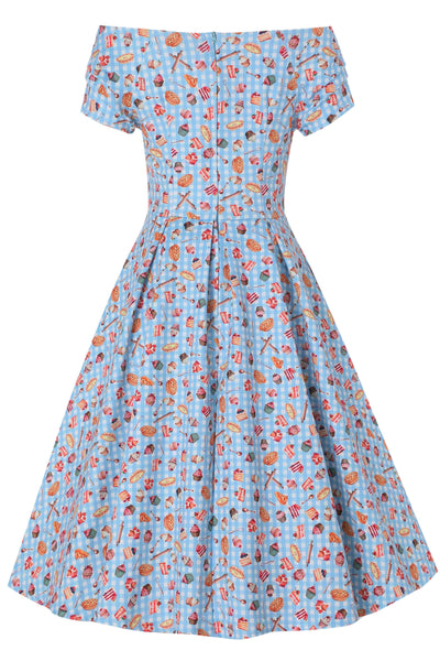 Back view of Close up view of Blue Sea Turtle Wrap Dress
