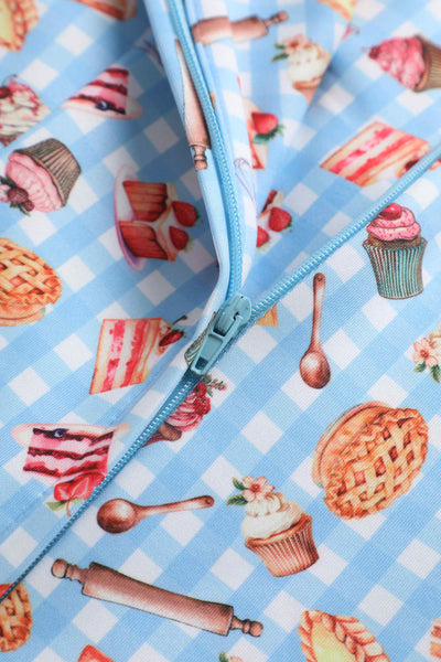 Close up view of Close up view of Blue Sea Turtle Wrap Dress