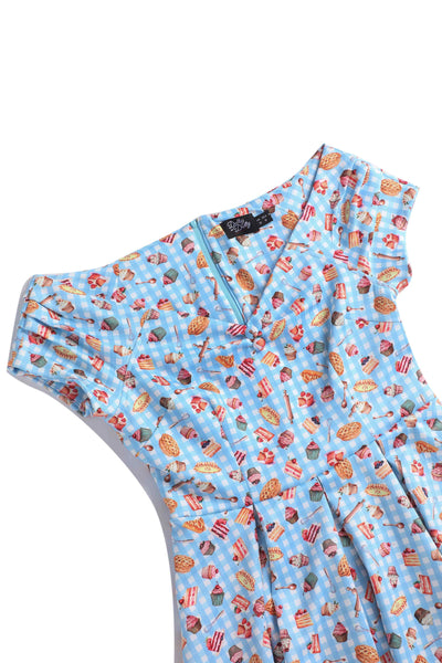 Close up view of Close up view of Blue Sea Turtle Wrap Dress