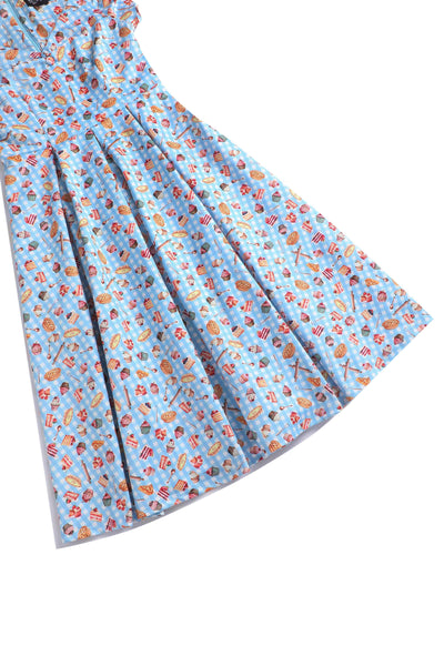 Close up view of Close up view of Blue Sea Turtle Wrap Dress