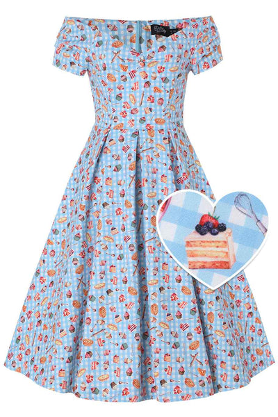 Front view of Close up view of Blue Sea Turtle Wrap Dress