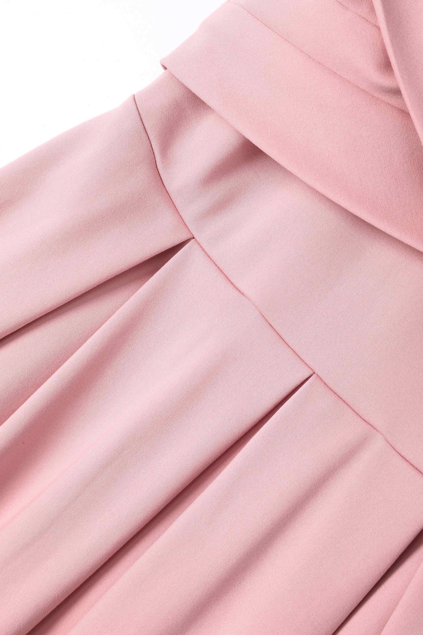 Close up view of Blush Pink Off Shoulder Dress