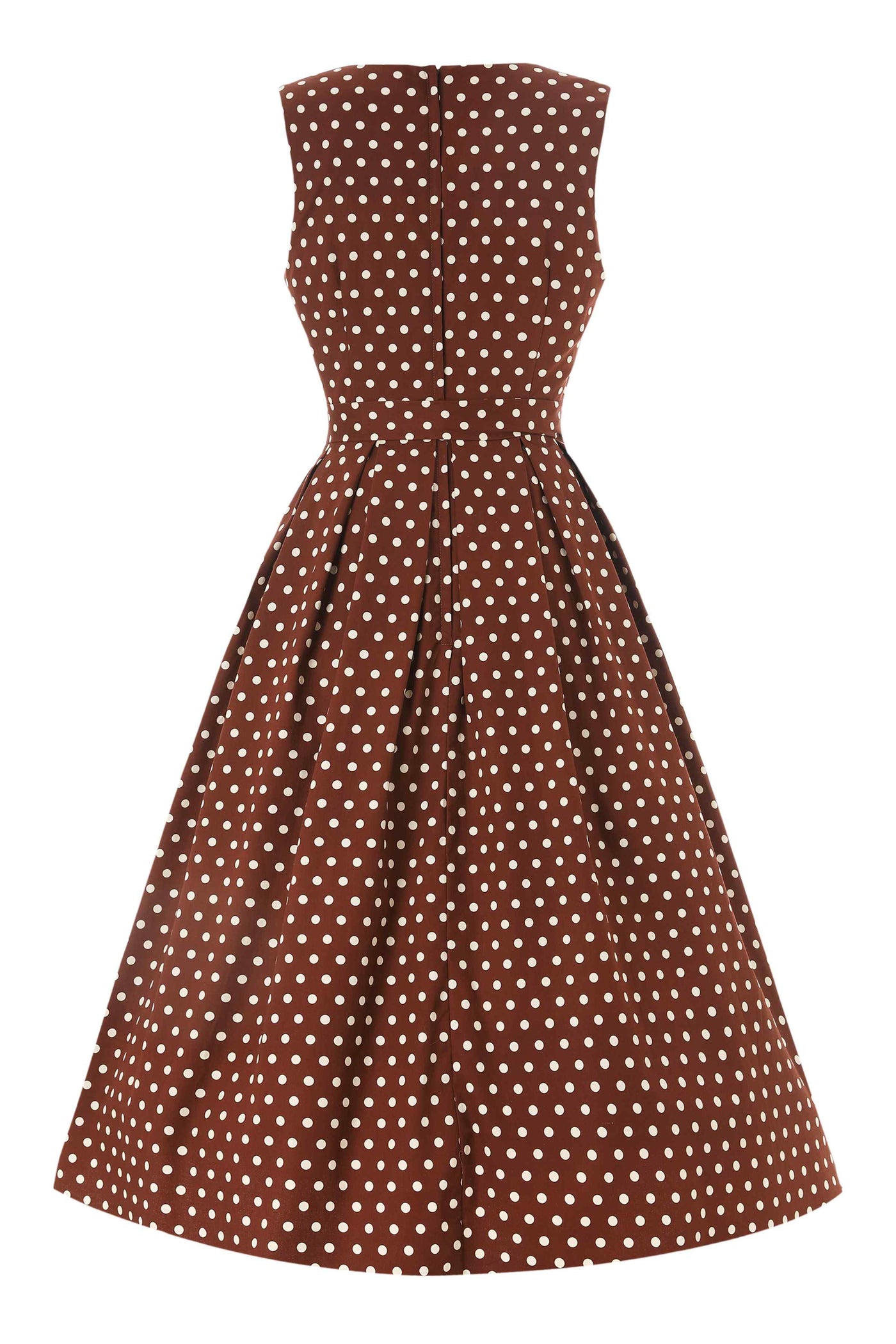 Helen Brown Polka Dot Cotton Midi Dress