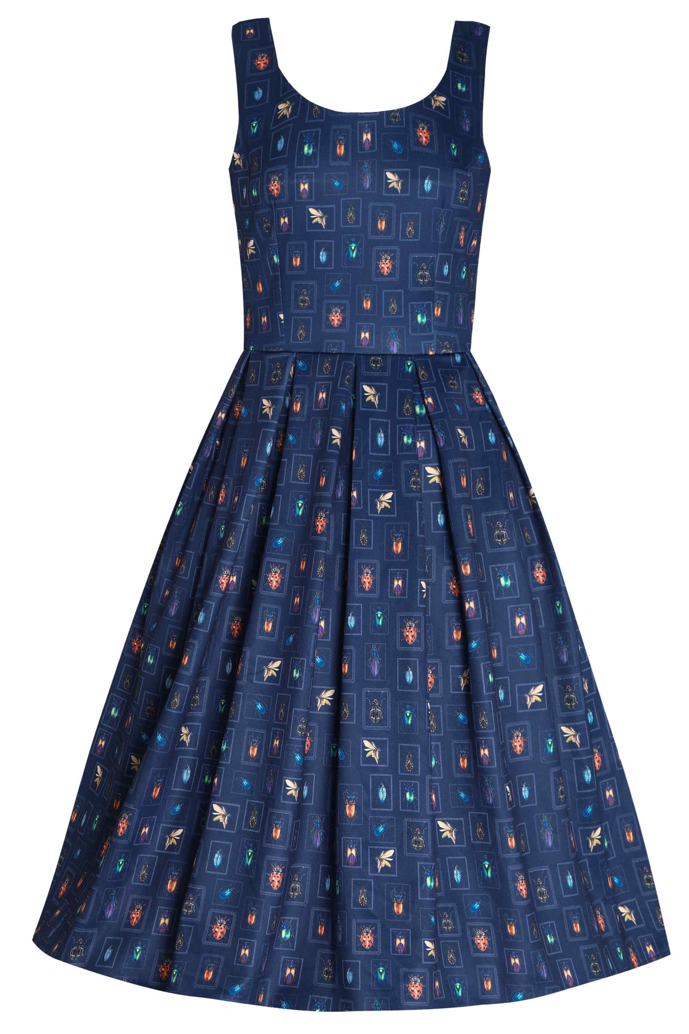 Navy Blue Bug Swing Dress