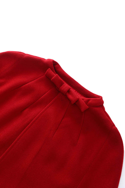 Close up view of Burgundy Cape Jacket