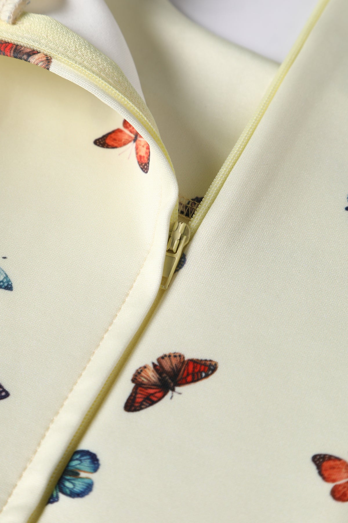 Close up view of Butterfly Garden Flared Dress