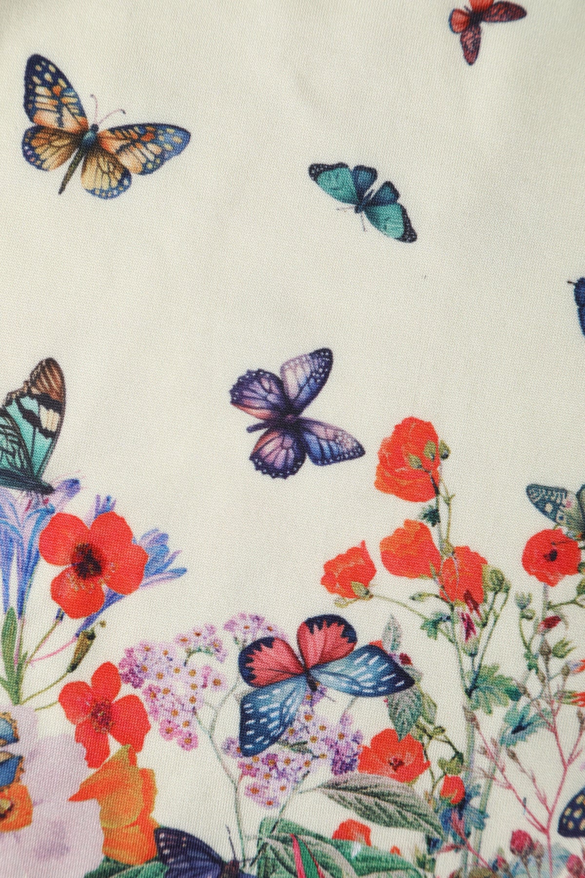 Close up view of Butterfly Garden Flared Dress
