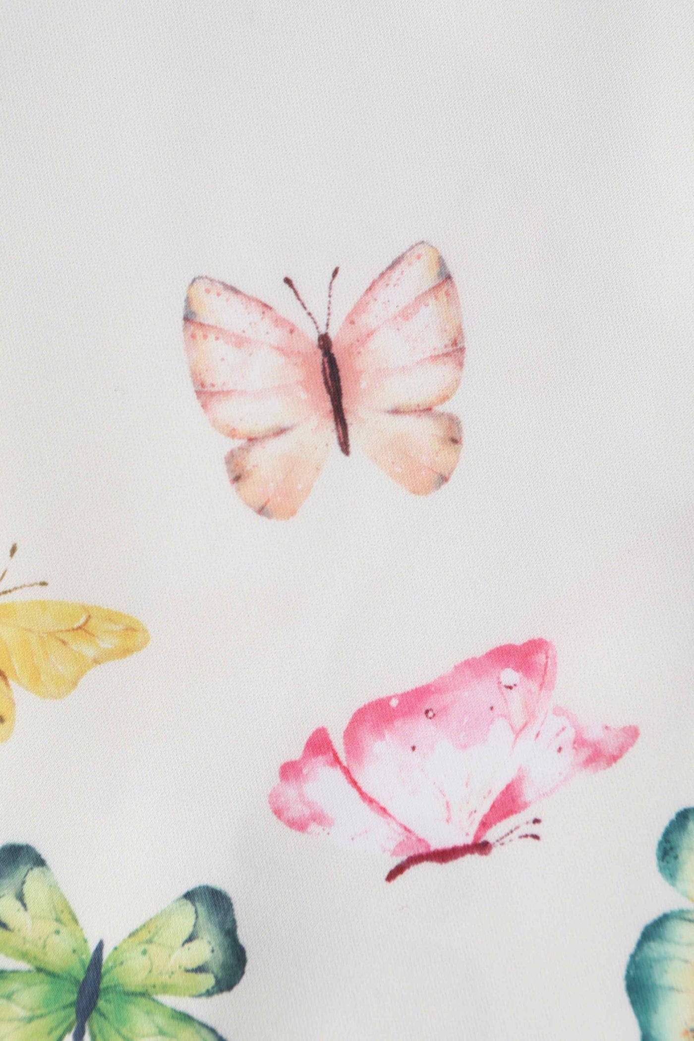 Close up view of Buttterfly Garden Pleated Bust Dress