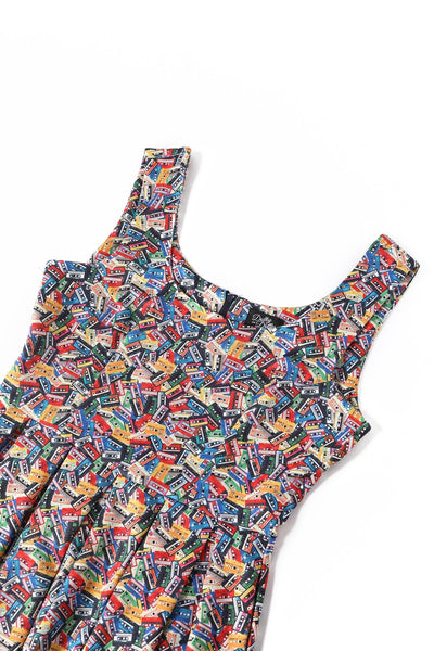 Close up view of Cassette Swing Dress