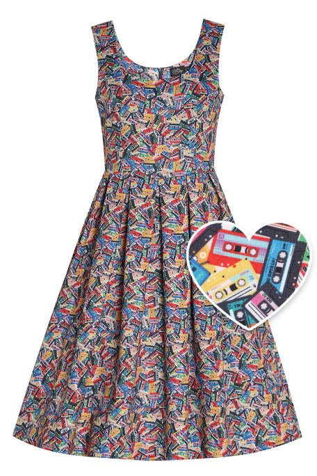 Front view of Cassette Swing Dress