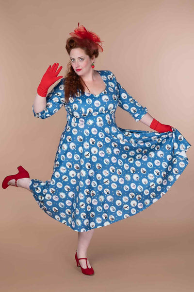 A lady wearing a Cat In The Mirror Dress