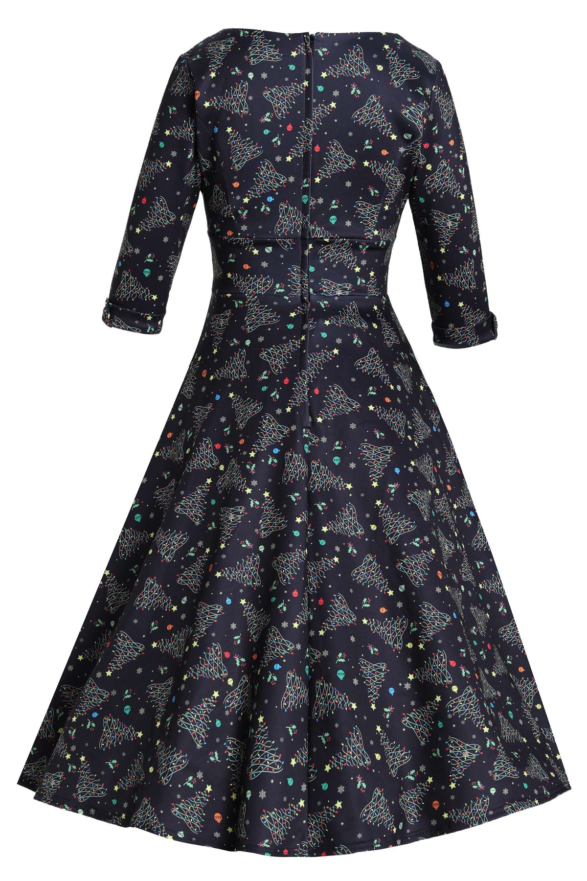 Scarlette Christmas Light Midi Dress In Black