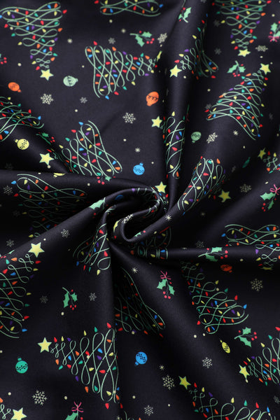 Fabric of Christmas Light Midi Dress In Black