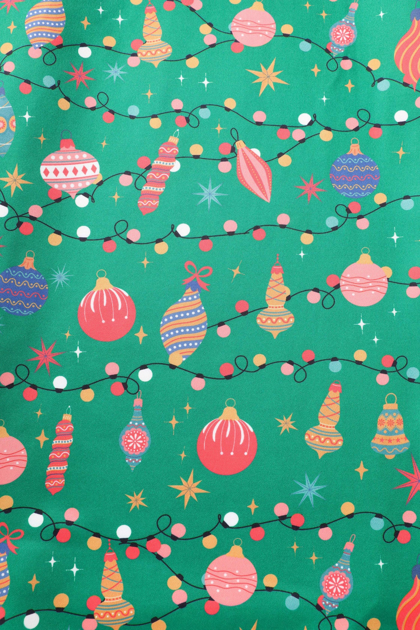 Pattern of Christmas Tree Green Midi Dress