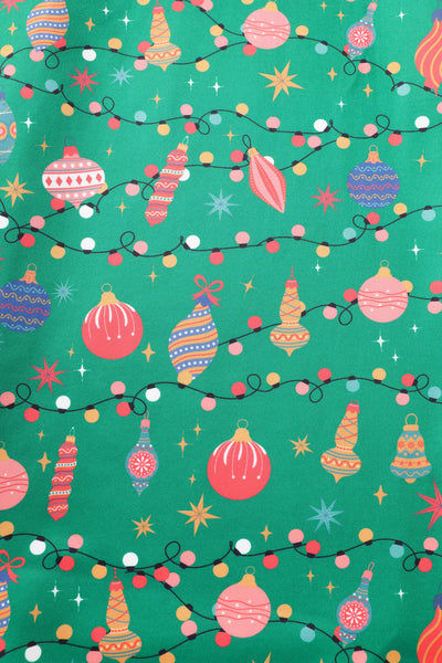 Pattern of Christmas Tree Green Midi Dress