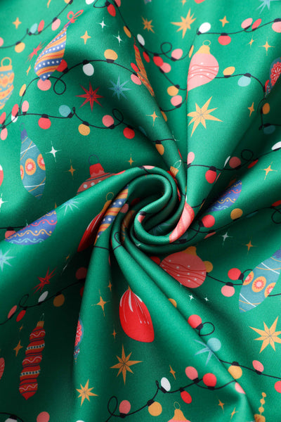 Fabric of Christmas Tree Green Midi Dress