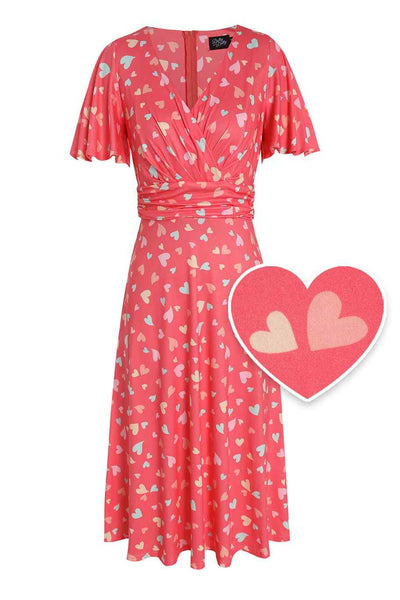 Front view of Coral Heart Casual Dress