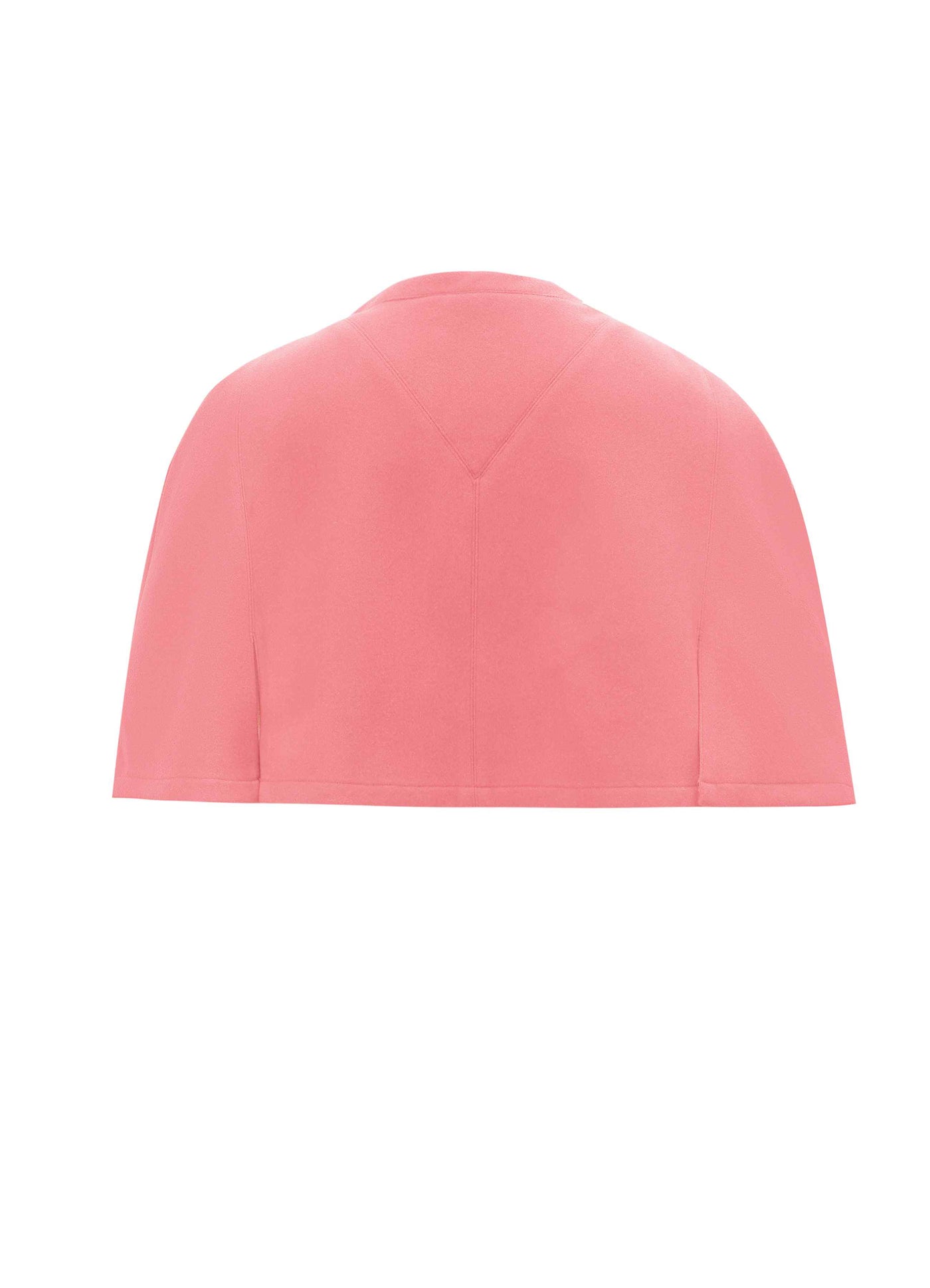 Back view of Coral Pink Cape Jacket