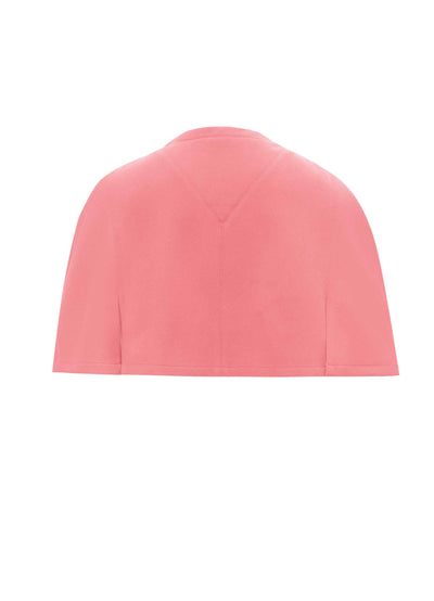 Back view of Coral Pink Cape Jacket
