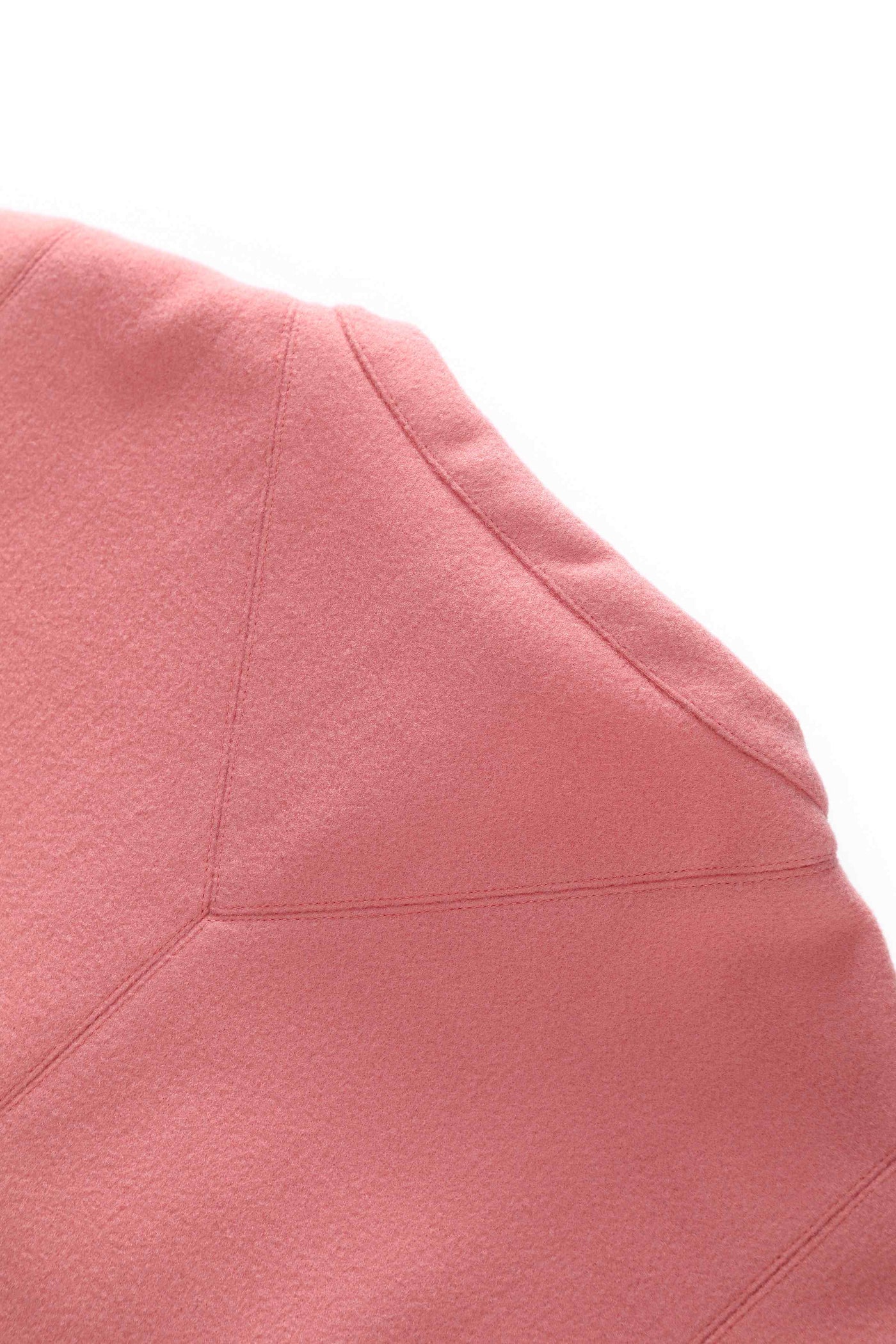 Close up view of Coral Pink Cape Jacket