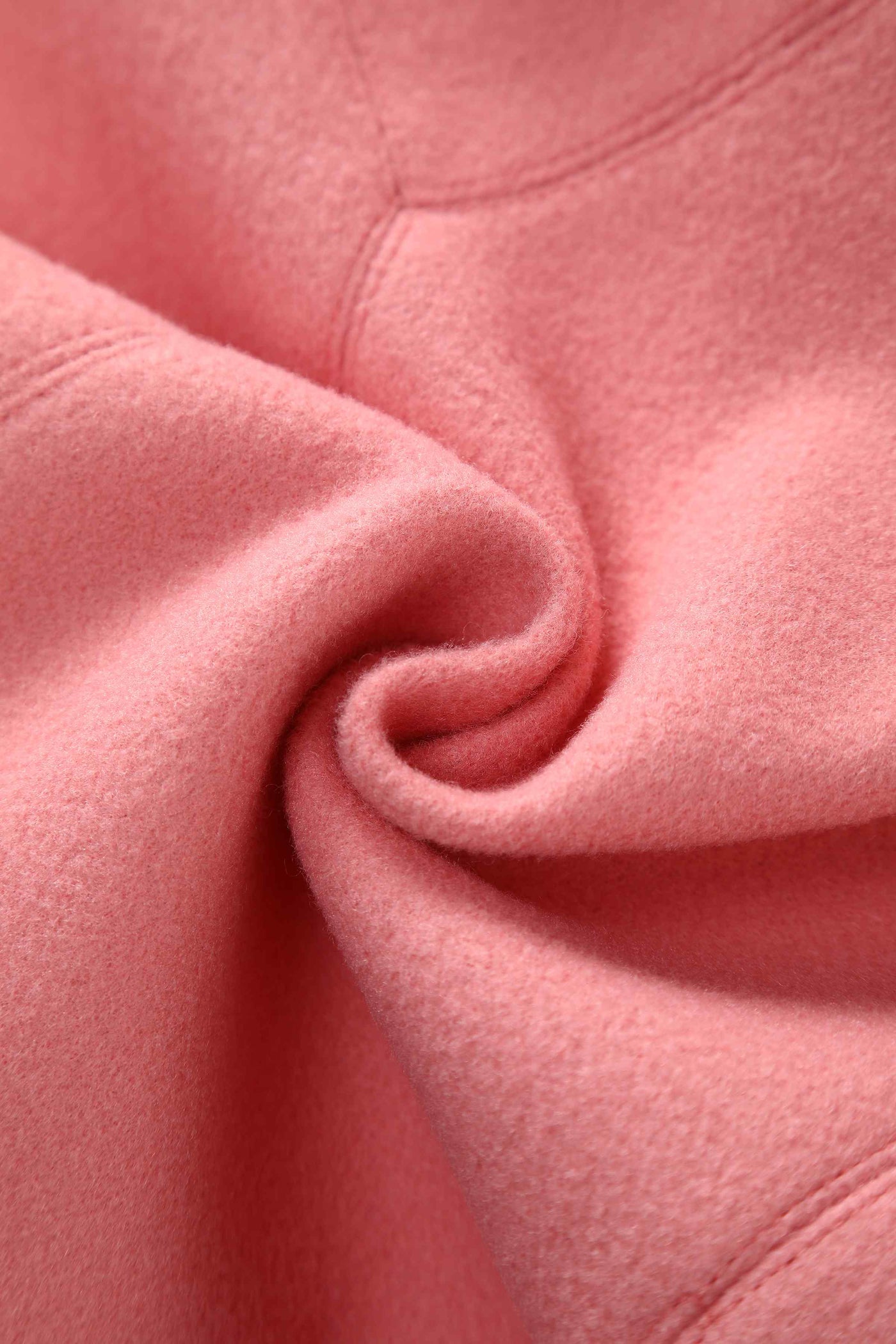 Close up view of Coral Pink Cape Jacket