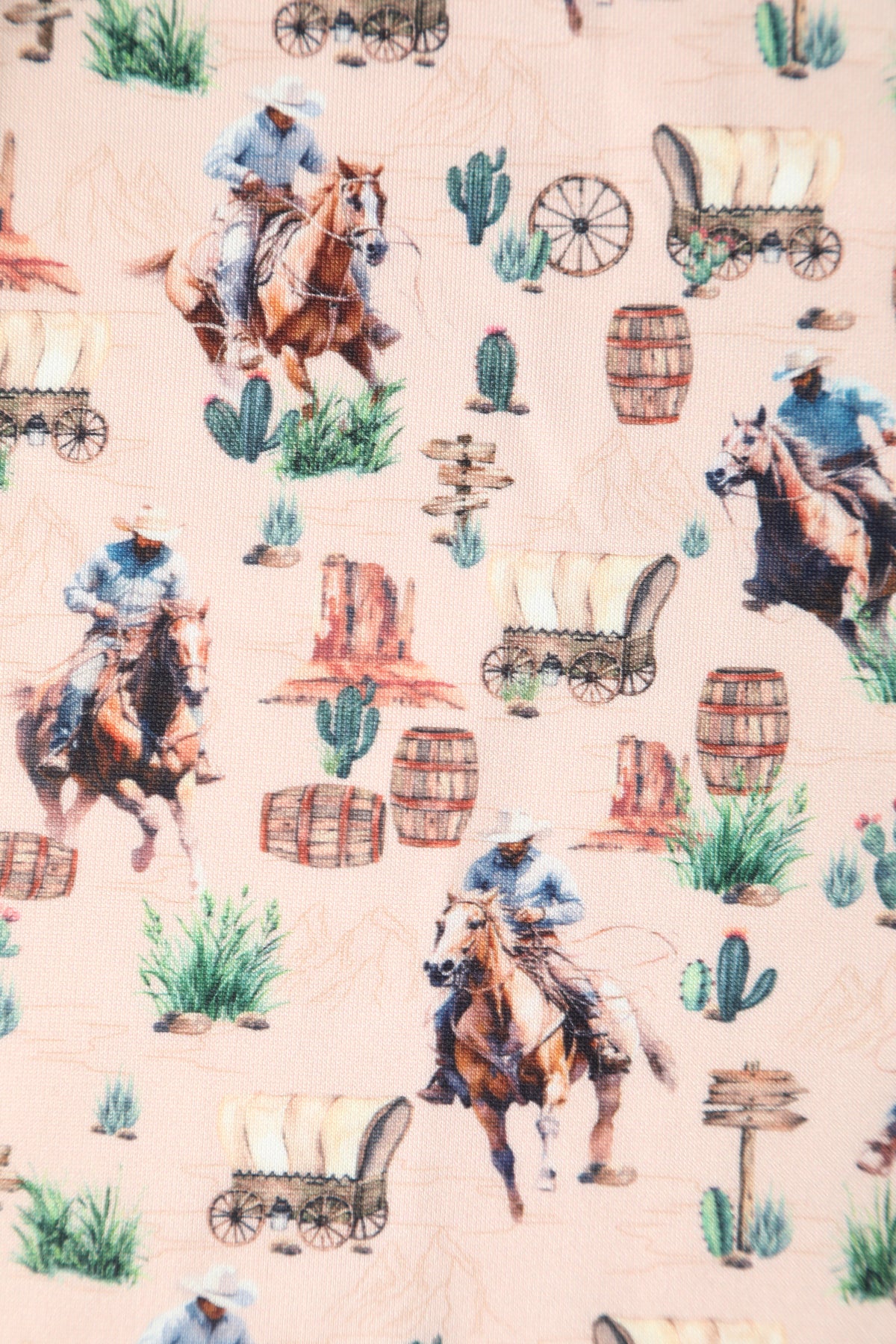 Close up view of Cowboy Beige Flared Dress