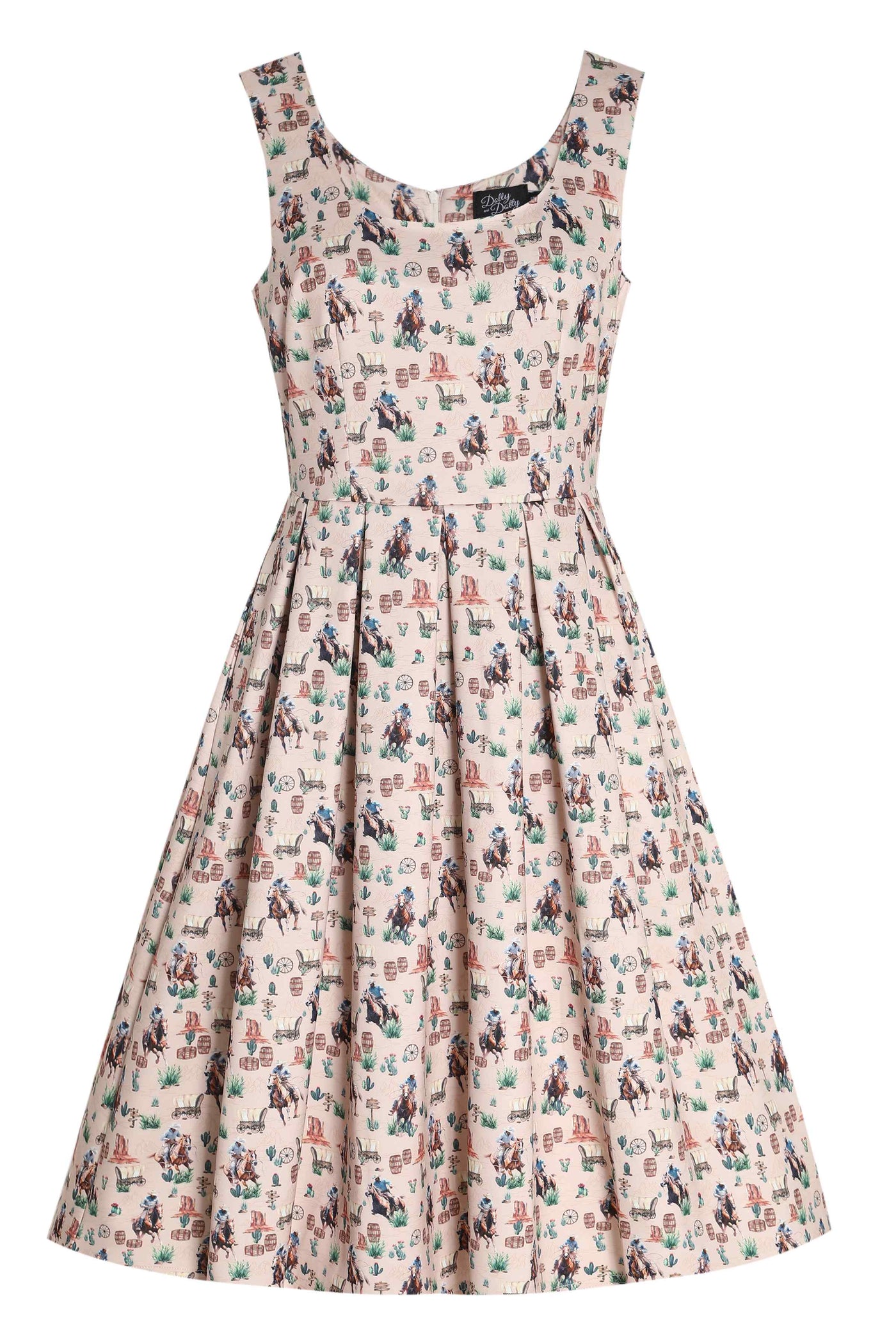 Cowboy Beige Flared Dress