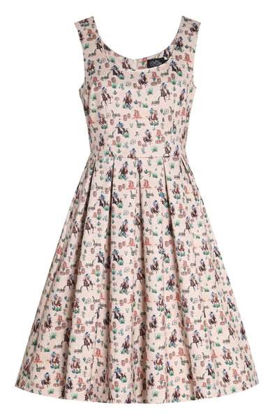 Cowboy Beige Flared Dress