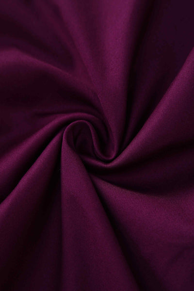 Close up view of Crochet Lace Formal Dress In Purple