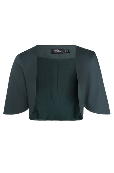 Front view of Dark Green Bolero Jacket