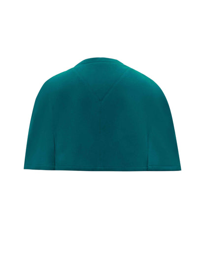 Back  view of Dark Green Cape Jacket