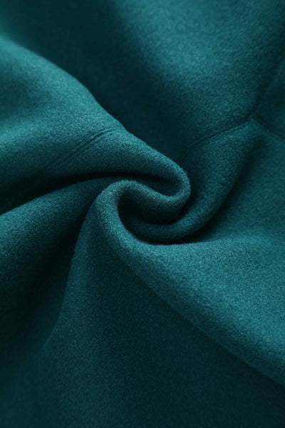 Close up  view of Dark Green Cape Jacket