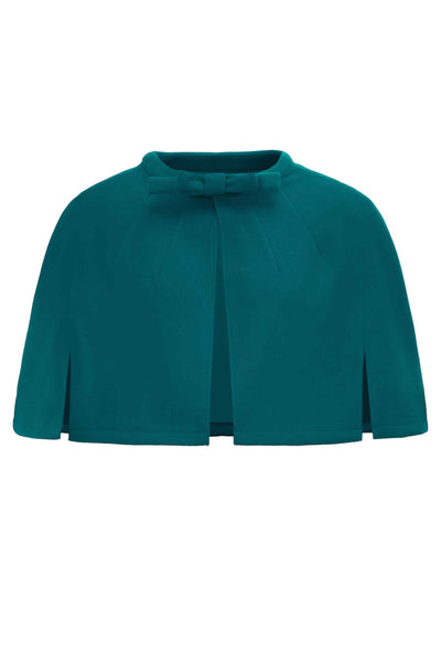 Front view of Dark Green Cape Jacket