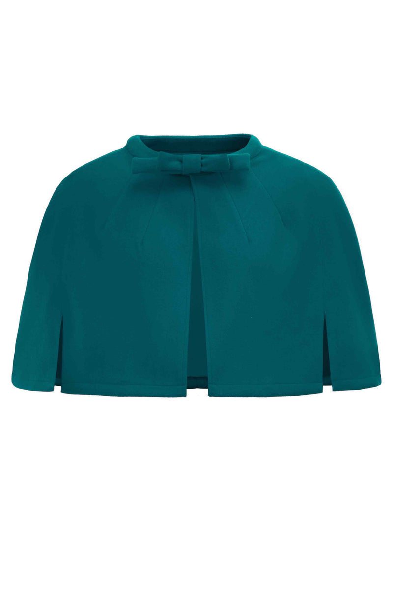 Front view of Dark Green Cape Jacket