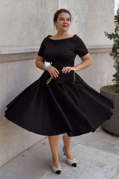 A lovely lady wearing a Darlene Little Black Dress