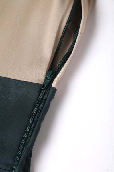 Zipper of Darlene Retro Beige/Dark Green Swing Dress