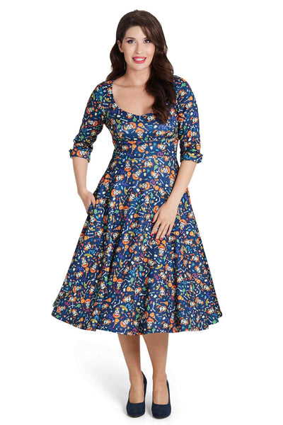 Day Of The Dead Midi Dress