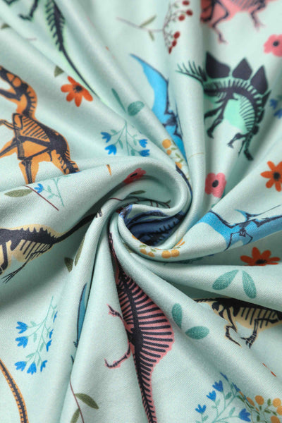 Dinosaur Fossil Print Dress in Green